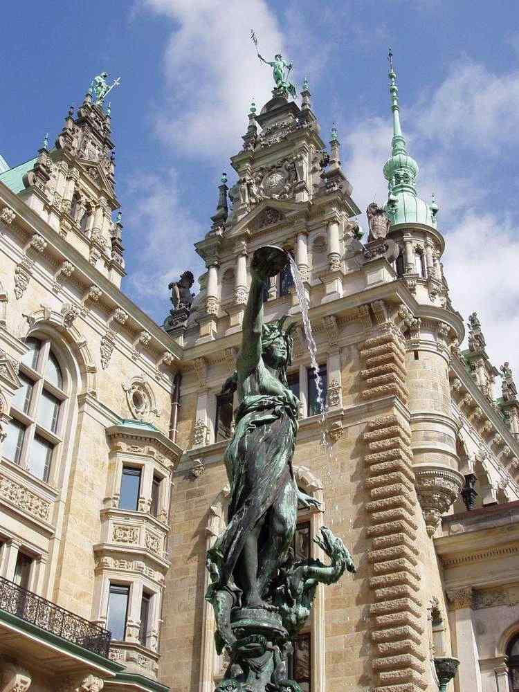 The town hall in Hamburg
